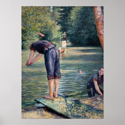 Gustave Caillebotte - Bathers, Bank of the Yerres Poster (Voorkant)