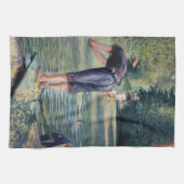 Gustave Caillebotte - Bathers, Bank of the Yerres Theedoek (Horizontaal)