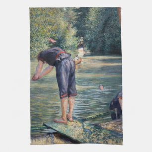 Gustave Caillebotte - Bathers, Bank of the Yerres Theedoek