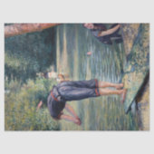 Gustave Caillebotte - Bathers, Bank of the Yerres Tissuepapier (Voorkant)