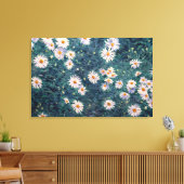 Gustave Caillebotte - Bed of Daisies, Detail Canvas Afdruk (Insitu (Woonkamer))