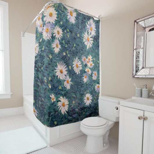 Gustave Caillebotte - Bed of Daisies, Detail Douchegordijn (In situ)