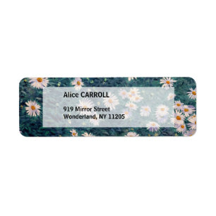 Gustave Caillebotte - Bed of Daisies, Detail Etiket