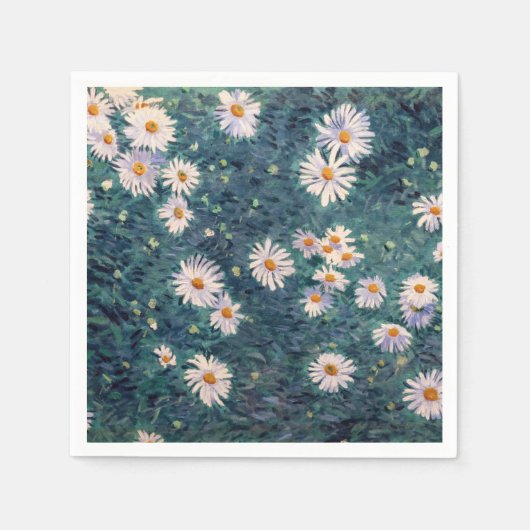 Gustave Caillebotte - Bed of Daisies, Detail Servet (Voorkant)