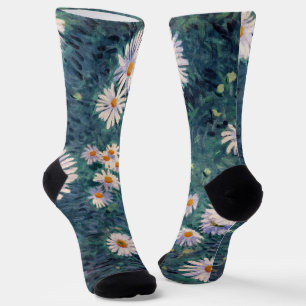 Gustave Caillebotte - Bed of Daisies, Detail Sokken