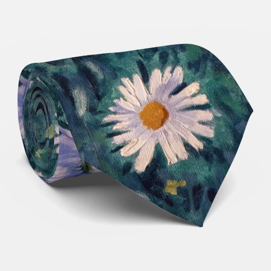 Gustave Caillebotte - Bed of Daisies, Detail Stropdas (Opgerold)