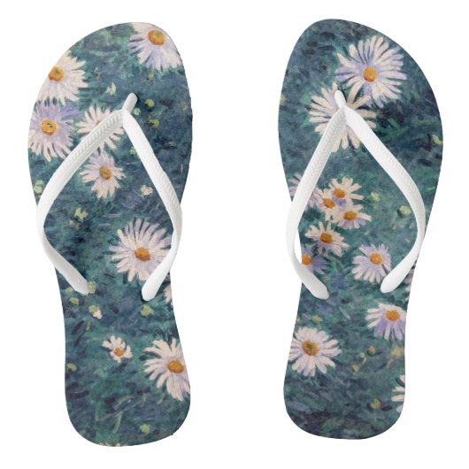 Gustave Caillebotte - Bed of Daisies, Detail Teenslippers (Voetbed)