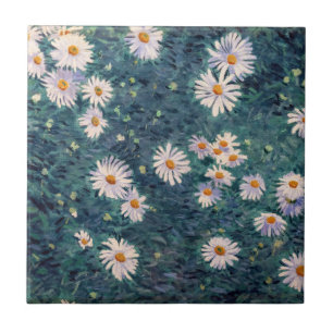 Gustave Caillebotte - Bed of Daisies, Detail Tegeltje