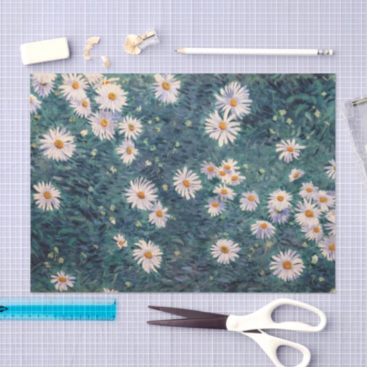 Gustave Caillebotte - Bed van Madeliefjes, Detail Tissuepapier (Craft)