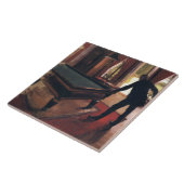 Gustave Caillebotte: Billiards, beroemd schilderij Tegeltje (Zijkant)