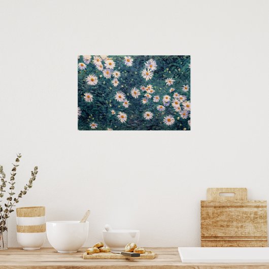 Gustave Caillebotte - Bloembed van Madeliefjes, De Poster (Keuken)