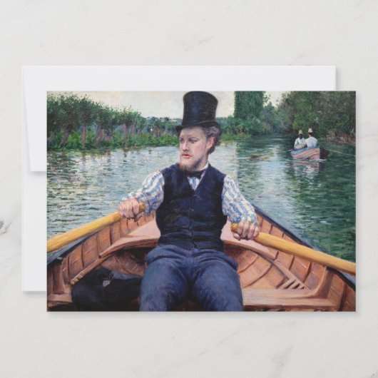 Gustave Caillebotte - Bootpartij Bedankkaart (Voorkant)