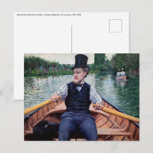 Gustave Caillebotte - Bootpartij Briefkaart (Voorkant / Achterkant)