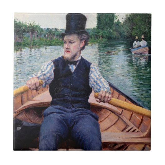 Gustave Caillebotte - Bootpartij Tegeltje (Voorkant)