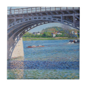 Gustave Caillebotte - Brug bij Argenteuil & Seine Tegeltje