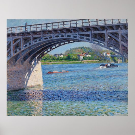 Gustave Caillebotte - Brug in Argenteuil en Seine Poster (Voorkant)