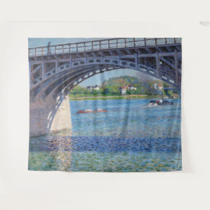 Gustave Caillebotte - Brug in Argenteuil en Seine Wandkleed