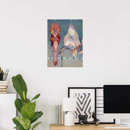 Gustave Caillebotte - Calf's Head en Ox Tongue Poster (Thuiskantoor)