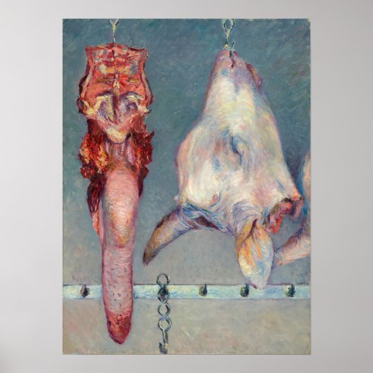 Gustave Caillebotte - Calf's Head en Ox Tongue Poster (Voorkant)