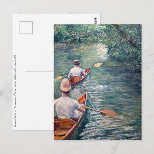 Gustave Caillebotte - Canoes on the Yerres Briefkaart