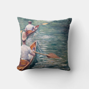 Gustave Caillebotte - Canoes on the Yerres Kussen