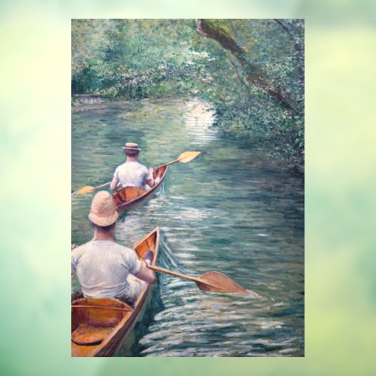 Gustave Caillebotte - Canoes on the Yerres Raamsticker (Vel 3)