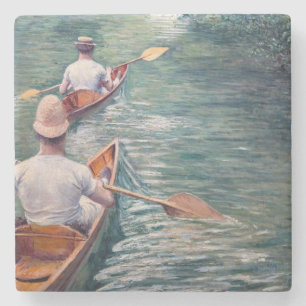 Gustave Caillebotte - Canoes on the Yerres Stenen Onderzetter