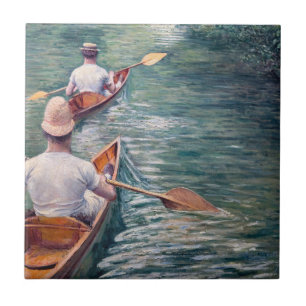 Gustave Caillebotte - Canoes on the Yerres Tegeltje