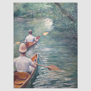 Gustave Caillebotte - Canoes on the Yerres Tissuepapier
