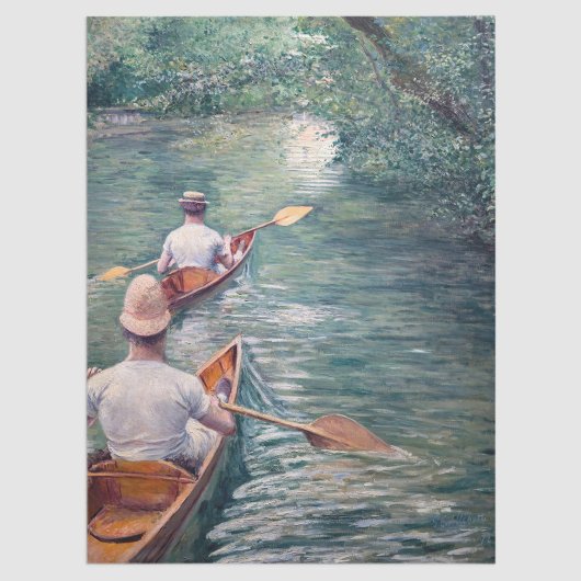 Gustave Caillebotte - Canoes on the Yerres Tissuepapier