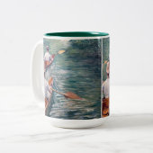 Gustave Caillebotte - Canoes on the Yerres Tweekleurige Koffiemok (Voorkant links)