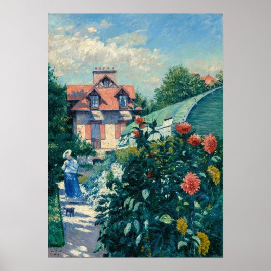 Gustave Caillebotte - Dahlias, Garden Poster (Voorkant)