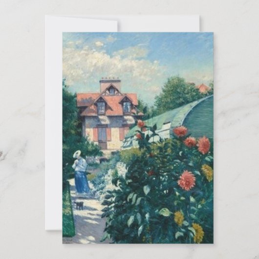 Gustave Caillebotte - Dahlias, tuin bij Gen.. Kaart (Voorkant)