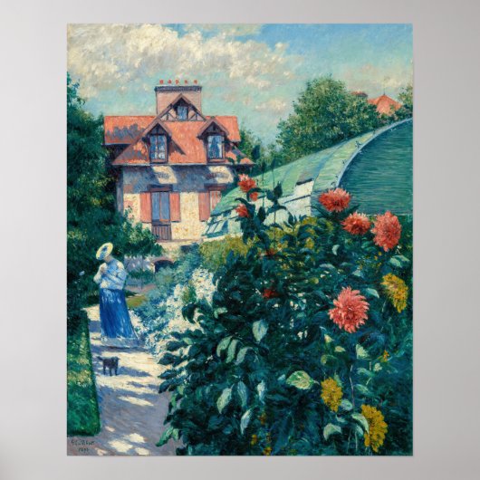 Gustave Caillebotte - Dahlias, Tuin Poster (Voorkant)