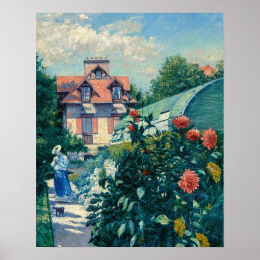 Gustave Caillebotte - Dahlias, Tuin Poster (Voorkant)