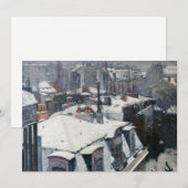 Gustave Caillebotte - Daken in de sneeuw Bedankkaart (Voorkant / Achterkant)