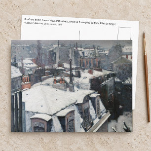 Gustave Caillebotte - Daken in de Sneeuw Briefkaart