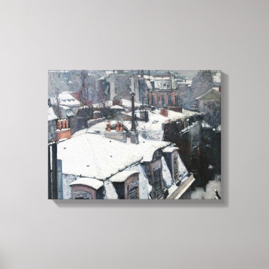Gustave Caillebotte - Daken in de Sneeuw Canvas Afdruk (Voorkant)