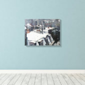 Gustave Caillebotte - Daken in de Sneeuw Canvas Afdruk (Insitu (Houten vloer))