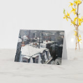 Gustave Caillebotte - Daken in de Sneeuw Kaart (Gele Bloem)