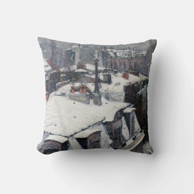 Gustave Caillebotte - Daken in de Sneeuw Kussen (Voorkant)