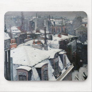 Gustave Caillebotte - Daken in de Sneeuw Muismat