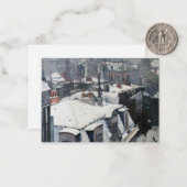 Gustave Caillebotte - Daken in de Sneeuw Notitiekaartje (Voorkant / Achterkant in situ)