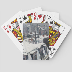 Gustave Caillebotte - Daken in de Sneeuw Pokerkaarten