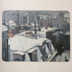 Gustave Caillebotte - Daken in de Sneeuw Sherpa Deken