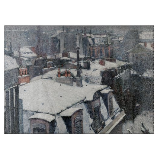 Gustave Caillebotte - Daken in de Sneeuw Snijplank (Voorkant)