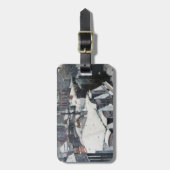 Gustave Caillebotte - Dakpannen in de sneeuw Bagagelabel (Voorkant verticaal)