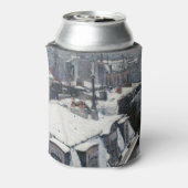 Gustave Caillebotte - Dakpannen in de sneeuw Blikjeskoeler (Blikje Achterkant)