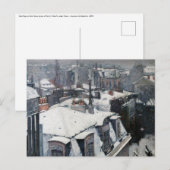 Gustave Caillebotte - Dakpannen in de sneeuw Briefkaart (Voorkant / Achterkant)