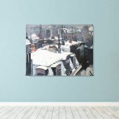 Gustave Caillebotte - Dakpannen in de sneeuw Canvas Afdruk (Insitu (Houten vloer))